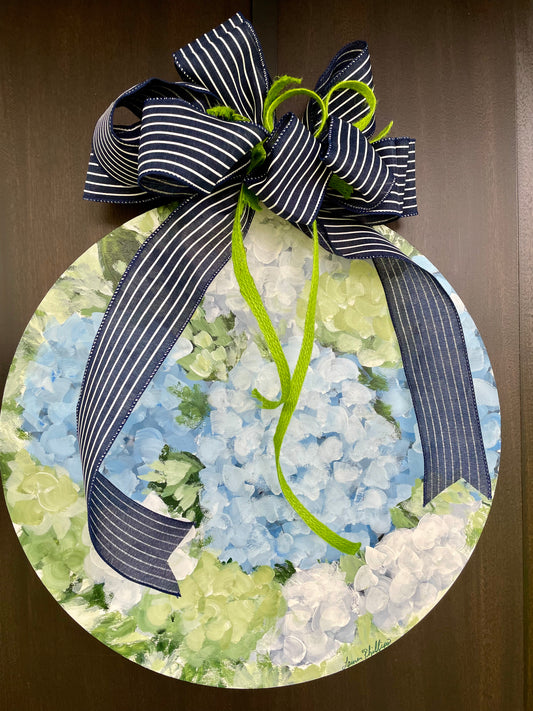 Fine Art Door Decor- Hydrangea Abstract